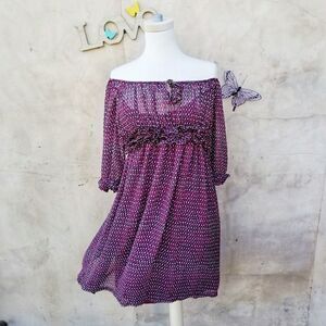 Line & Dot boho off the shoulder dress